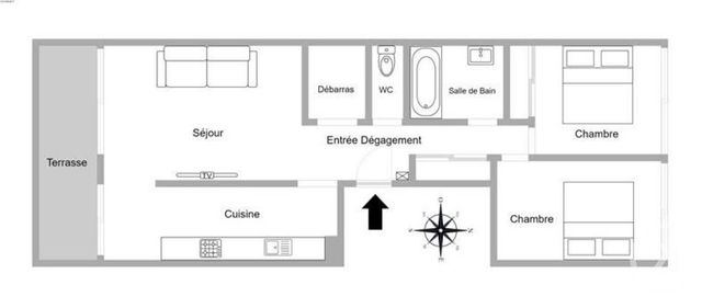 Appartement F3 à vendre - 3 pièces - 68,52 m2 - Cannes La Bocca - 06 - PROVENCE-ALPES-COTE-D-AZUR