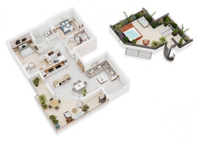 Appartement F4 à vendre - 4 pièces - 135 m2 - St Laurent Du Var - 06 - PROVENCE-ALPES-COTE-D-AZUR