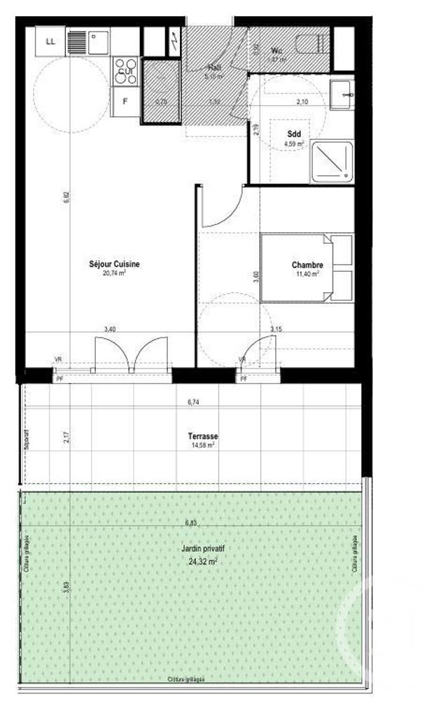 Appartement F2 à vendre - 2 pièces - 40 m2 - St Laurent Du Var - 06 - PROVENCE-ALPES-COTE-D-AZUR