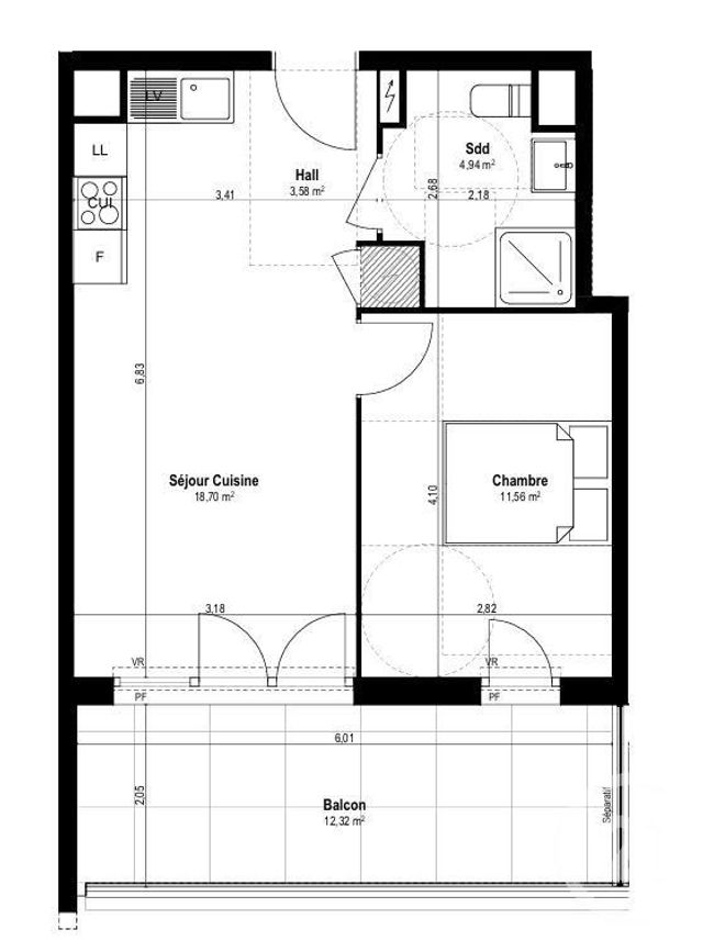 Appartement F2 à vendre - 2 pièces - 38,78 m2 - St Laurent Du Var - 06 - PROVENCE-ALPES-COTE-D-AZUR