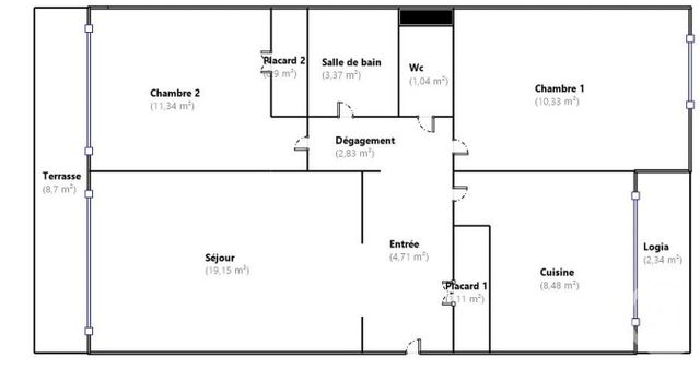 Appartement F3 &agrave; vendre - 3 pi&egrave;ces - 65 m2 - Cagnes Sur Mer - 06 - PROVENCE-ALPES-COTE-D-AZUR