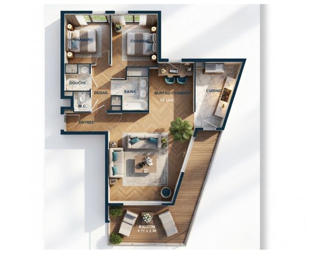 Appartement T4 &agrave; vendre - 4 pi&egrave;ces - 79,50 m2 - Cagnes Sur Mer - 06 - PROVENCE-ALPES-COTE-D-AZUR