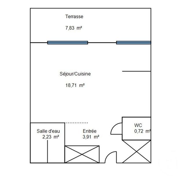 Appartement Studio &agrave; louer - 1 pi&egrave;ce - 25,57 m2 - Cagnes Sur Mer - 06 - PROVENCE-ALPES-COTE-D-AZUR