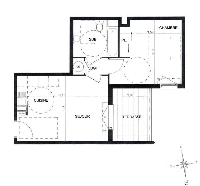 Appartement F2 &agrave; louer - 2 pi&egrave;ces - 38,52 m2 - Cagnes Sur Mer - 06 - PROVENCE-ALPES-COTE-D-AZUR