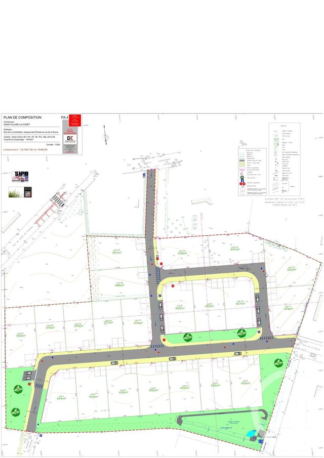 Terrain &agrave; vendre - 377 m2 - St Hilaire La Foret - 85 - PAYS-DE-LOIRE