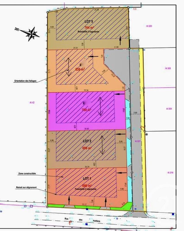 Terrain &agrave; vendre - 764 m2 - Rang Du Fliers - 62 - NORD-PAS-DE-CALAIS