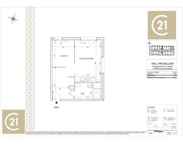 Appartement F1 bis à vendre - 2 pièces - 36,60 m2 - Cucq - 62 - NORD-PAS-DE-CALAIS