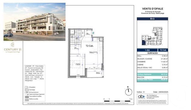 Appartement F4 à vendre - 4 pièces - 80,95 m2 - Cucq - 62 - NORD-PAS-DE-CALAIS