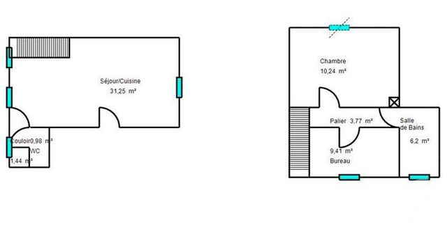 Appartement Duplex à vendre - 3 pièces - 63,29 m2 - Etaples - 62 - NORD-PAS-DE-CALAIS