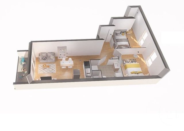 Appartement T3 à vendre - 3 pièces - 54,83 m2 - Cucq - 62 - NORD-PAS-DE-CALAIS