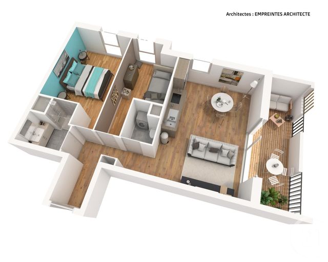 Appartement F3 à vendre - 3 pièces - 65,25 m2 - Gap - 05 - PROVENCE-ALPES-COTE-D-AZUR