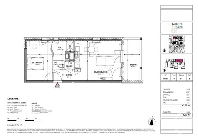 Appartement F2 à vendre - 2 pièces - 45,52 m2 - Gap - 05 - PROVENCE-ALPES-COTE-D-AZUR