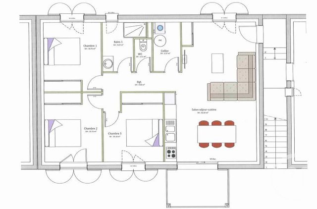 Appartement T4 à vendre - 4 pièces - 77,50 m2 - Chorges - 05 - PROVENCE-ALPES-COTE-D-AZUR