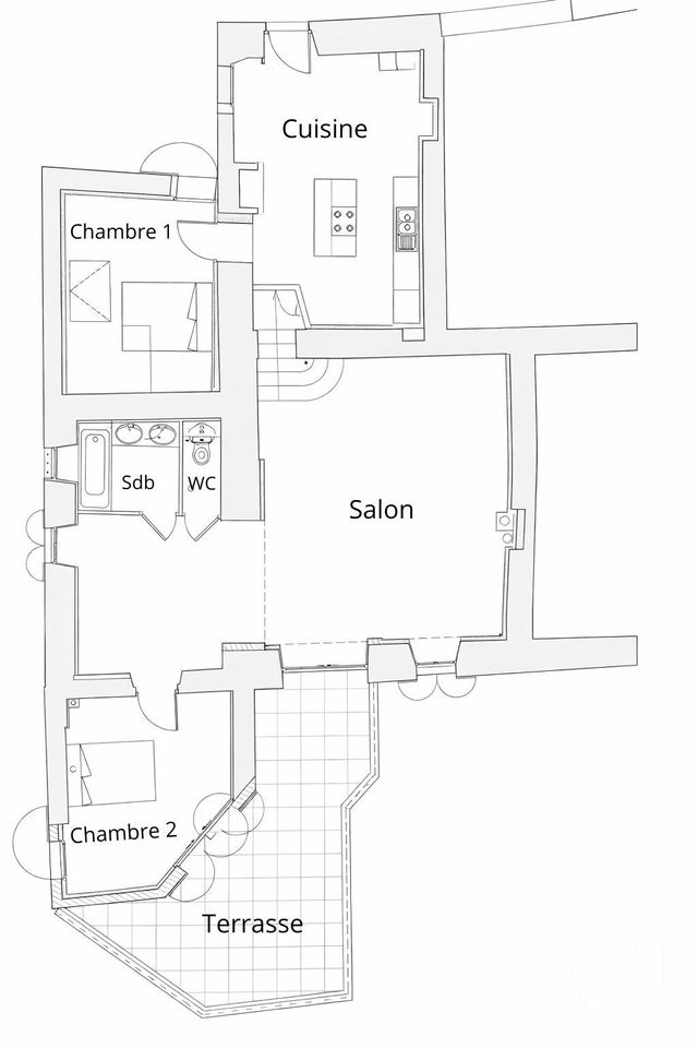 Appartement T3 &agrave; vendre - 3 pi&egrave;ces - 98,20 m2 - St Firmin En Valgodemard - 05 - PROVENCE-ALPES-COTE-D-AZUR