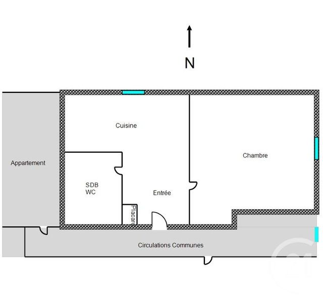 Appartement F1 &agrave; louer - 2 pi&egrave;ces - 23,24 m2 - Lure - 70 - FRANCHE-COMTE
