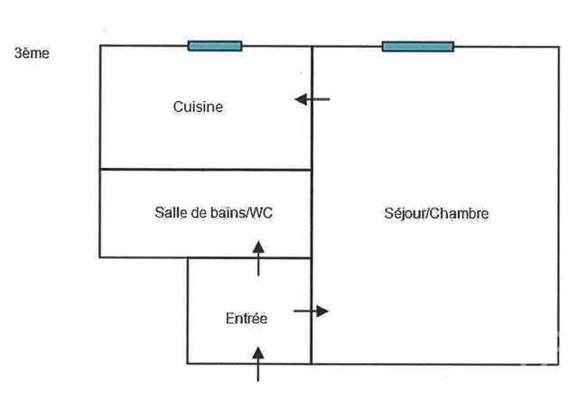 Appartement F1 &agrave; louer - 1 pi&egrave;ce - 28,46 m2 - Vesoul - 70 - FRANCHE-COMTE