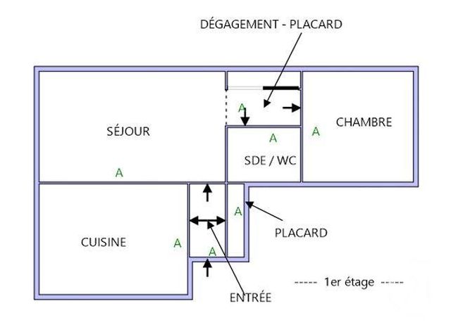 Appartement F2 &agrave; louer - 2 pi&egrave;ces - 45,62 m2 - Hericourt - 70 - FRANCHE-COMTE