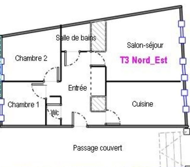 Appartement F3 &agrave; louer - 3 pi&egrave;ces - 70,95 m2 - Lure - 70 - FRANCHE-COMTE