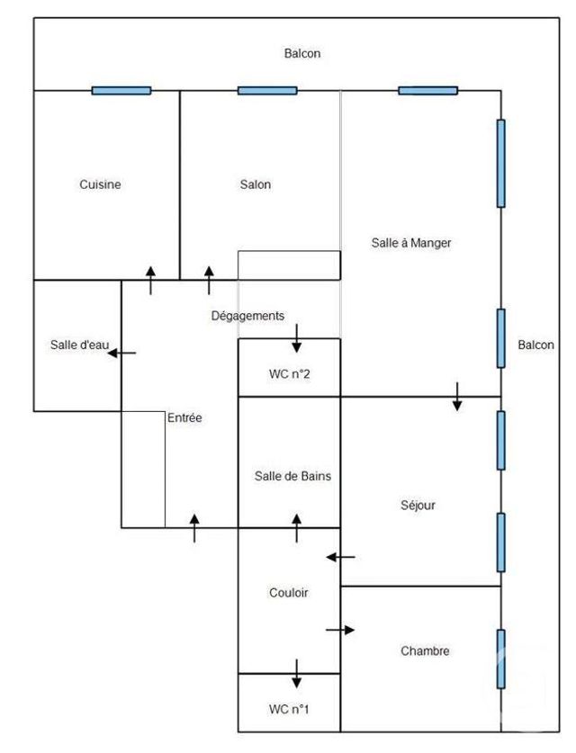 Appartement F4 à louer - 4 pièces - 98,47 m2 - Luxeuil Les Bains - 70 - FRANCHE-COMTE