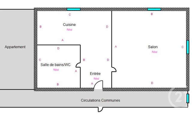 Appartement F1 &agrave; louer - 1 pi&egrave;ce - 29,87 m2 - Lure - 70 - FRANCHE-COMTE