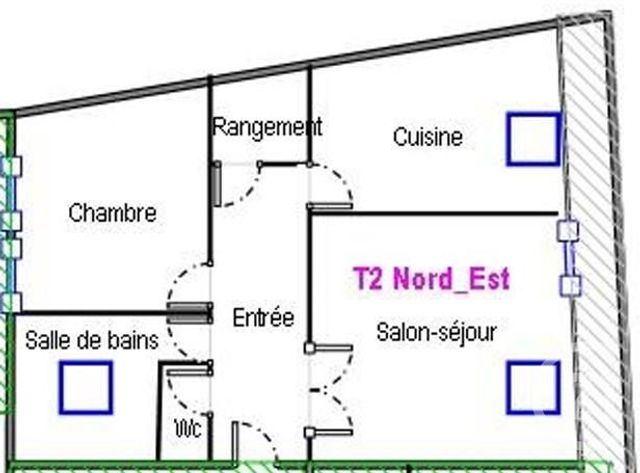 Appartement F2 &agrave; louer - 2 pi&egrave;ces - 53,54 m2 - Lure - 70 - FRANCHE-COMTE