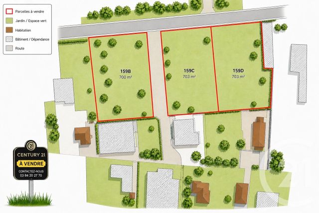 Terrain &agrave; vendre - 700 m2 - Luxeuil Les Bains - 70 - FRANCHE-COMTE