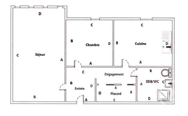 Appartement F2 &agrave; louer - 2 pi&egrave;ces - 47,64 m2 - Vesoul - 70 - FRANCHE-COMTE