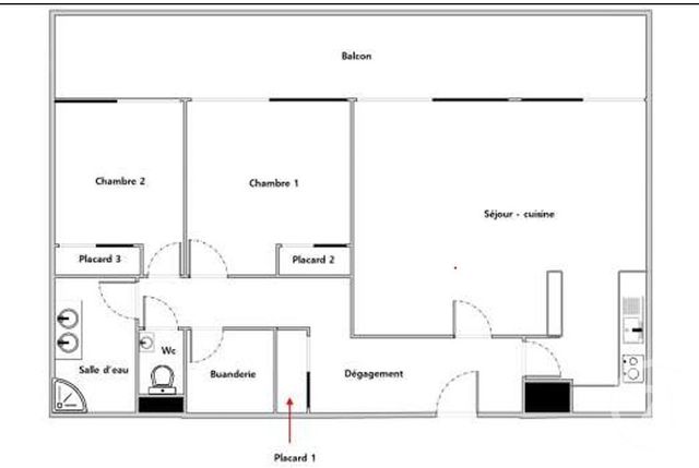 Appartement &agrave; vendre - 3 pi&egrave;ces - 80,80 m2 - Abbeville - 80 - PICARDIE