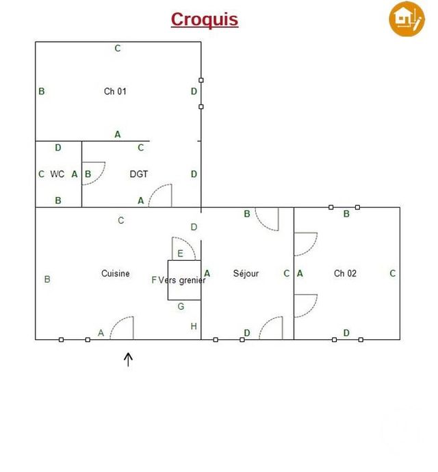 Maison &agrave; vendre - 3 pi&egrave;ces - 68 m2 - Eaucourt Sur Somme - 80 - PICARDIE