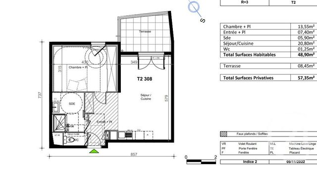 Appartement T2 &agrave; vendre - 2 pi&egrave;ces - 48,90 m2 - Sete - 34 - LANGUEDOC-ROUSSILLON