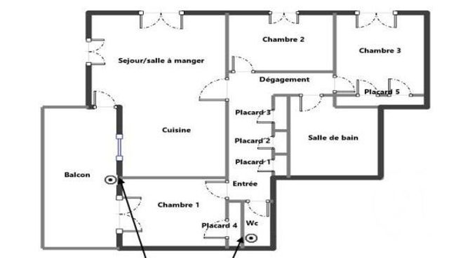 Appartement F4 à vendre - 4 pièces - 80,22 m2 - Montpellier - 34 - LANGUEDOC-ROUSSILLON