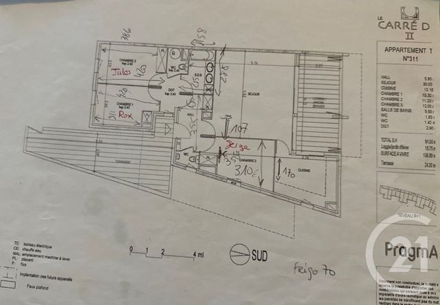 Appartement T4 &agrave; vendre - 4 pi&egrave;ces - 108,32 m2 - Montpellier - 34 - LANGUEDOC-ROUSSILLON