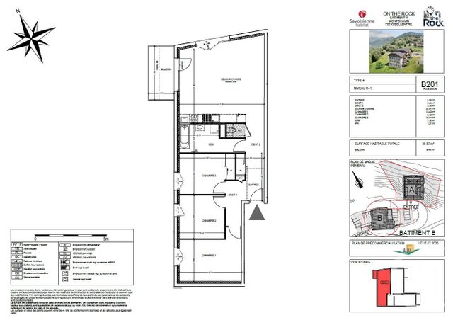 Appartement &agrave; vendre - 4 pi&egrave;ces - 85,87 m2 - Bellentre - 73 - RHONE-ALPES