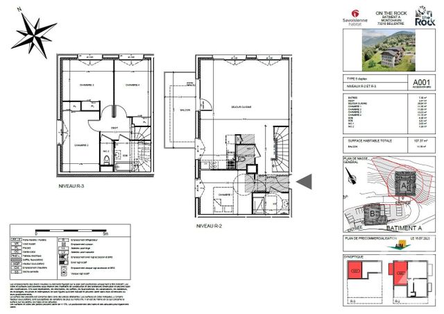 Appartement &agrave; vendre - 5 pi&egrave;ces - 107,37 m2 - Bellentre - 73 - RHONE-ALPES