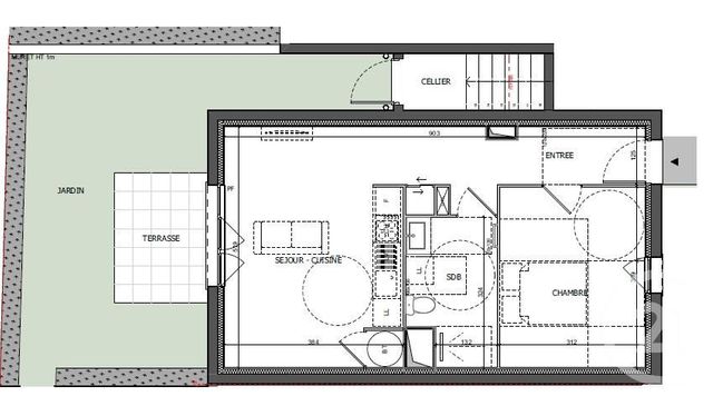 Appartement T2 &agrave; vendre - 2 pi&egrave;ces - 45,13 m2 - Equihen Plage - 62 - NORD-PAS-DE-CALAIS