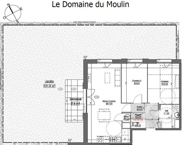 Appartement T3 &agrave; vendre - 3 pi&egrave;ces - 61,70 m2 - Etaples - 62 - NORD-PAS-DE-CALAIS