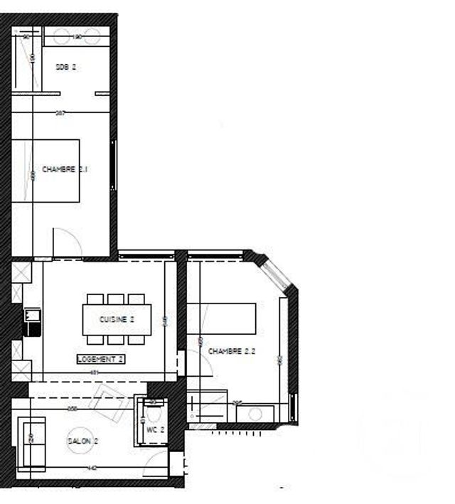 Appartement T3 à vendre - 3 pièces - 59,95 m2 - Roubaix - 59 - NORD-PAS-DE-CALAIS
