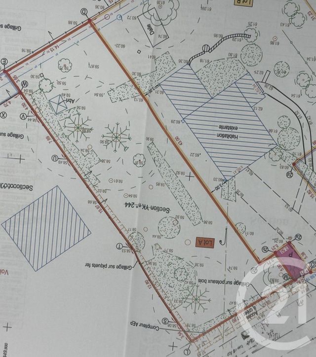 Terrain &agrave; vendre - 705 m2 - Treillieres - 44 - PAYS-DE-LOIRE