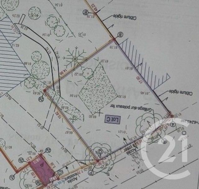Terrain &agrave; vendre - 251 m2 - Treillieres - 44 - PAYS-DE-LOIRE