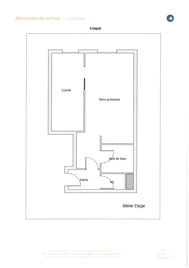 Appartement F1 &agrave; vendre - 1 pi&egrave;ce - 35,04 m2 - Puteaux - 92 - ILE-DE-FRANCE