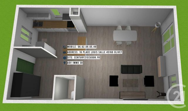 Maison à vendre - 4 pièces - 84 m2 - Olivet - 45 - CENTRE