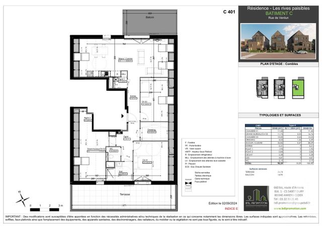 Appartement F4 à vendre - 4 pièces - 90,33 m2 - Amiens - 80 - PICARDIE
