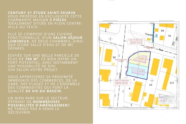 Maison à vendre - 3 pièces - 73,95 m2 - Le Teich - 33 - AQUITAINE