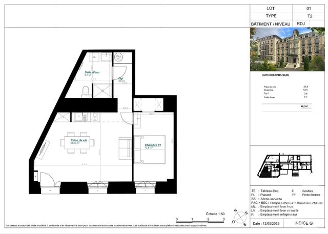 Appartement T3 à vendre - 2 pièces - 48,70 m2 - Arcachon - 33 - AQUITAINE
