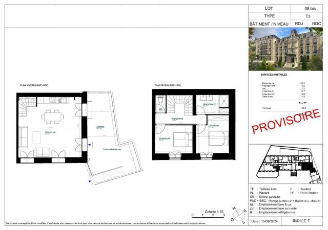 Appartement T3 à vendre - 3 pièces - 67,20 m2 - Arcachon - 33 - AQUITAINE