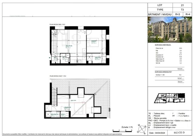 Appartement T3 à vendre - 3 pièces - 61,60 m2 - Arcachon - 33 - AQUITAINE