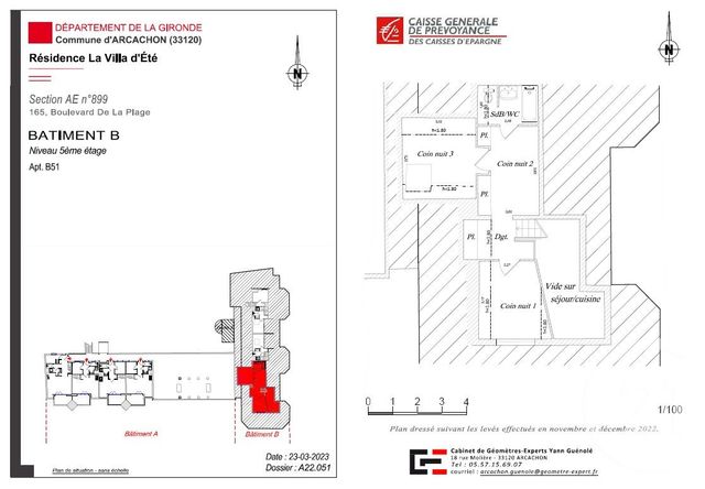 Appartement F3 &agrave; vendre - 4 pi&egrave;ces - 56,48 m2 - Arcachon - 33 - AQUITAINE