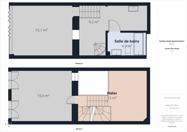 Appartement Duplex &agrave; vendre - 3 pi&egrave;ces - 54,05 m2 - Bagneux - 92 - ILE-DE-FRANCE