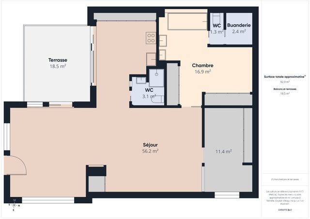 Appartement Loft &agrave; vendre - 3 pi&egrave;ces - 92,87 m2 - Bagneux - 92 - ILE-DE-FRANCE