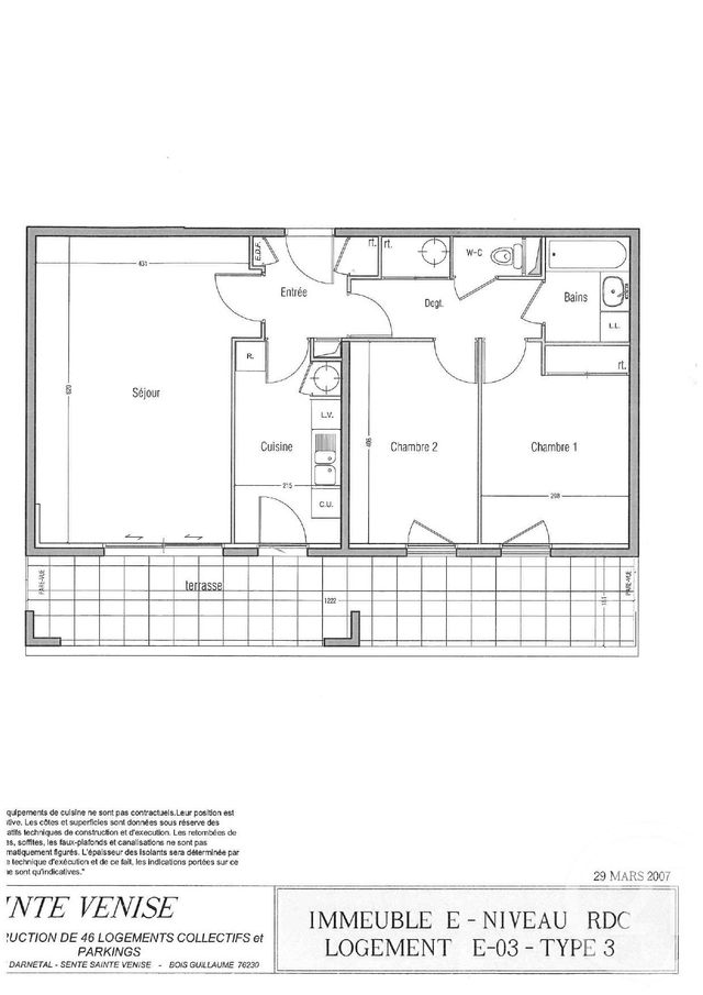 Appartement F3 &agrave; vendre - 3 pi&egrave;ces - 71 m2 - Bois Guillaume - 76 - HAUTE-NORMANDIE